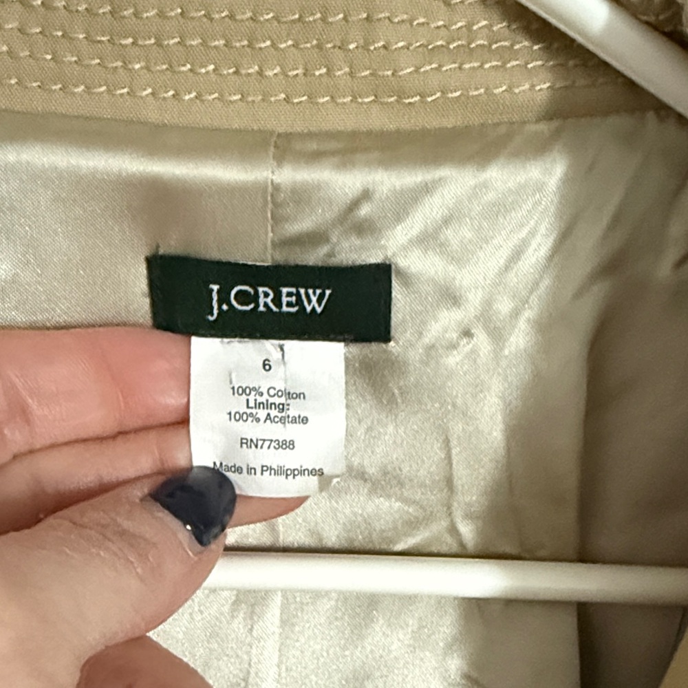 Jcrew Icon Classic Tan Trench Coat - Picture 2 of 5